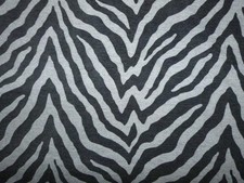 GORGEOUS HEAVY CHENILLE FABRIC REMNANT DESIGN ZEBRA