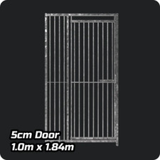 Dog Run Panel 1.0 x 1.84m - Right Door 5cm Gap - Heavy-Duty Galvanised