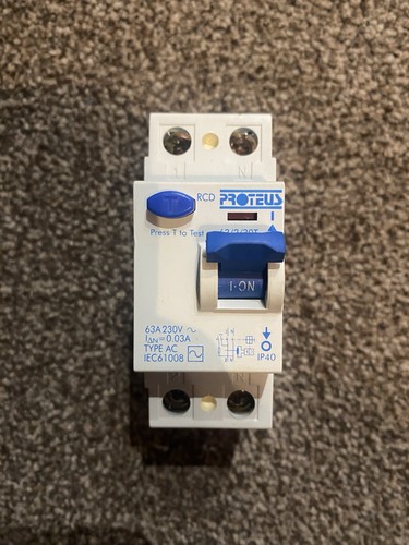Proteus 63amp 2pole 30ma rcbo - proteus,