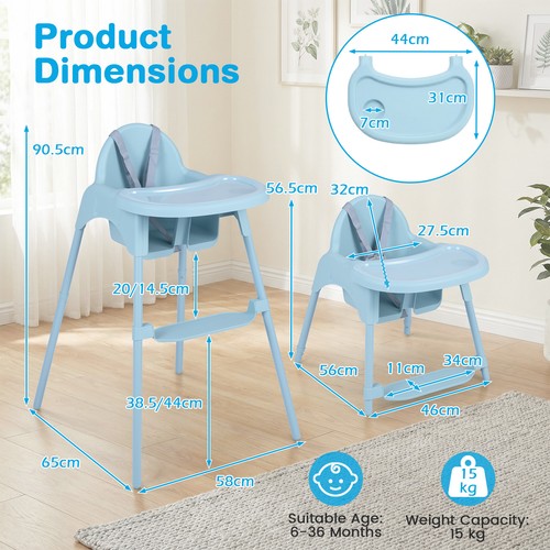 Convertible baby high - 4-in-1,