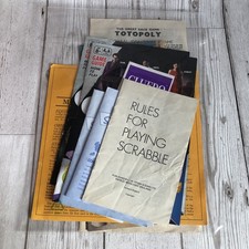 Bundle Of 12x Board Game/Toy Instruction Leaflets Inc Cluedo Totopoly Scrabble