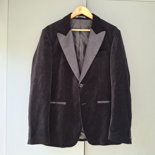 Zara black velvet blazer - zara, 42"