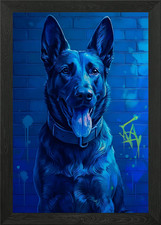 Blue German Shepherd Portrait