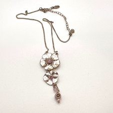 Pilgrim floral drop necklace