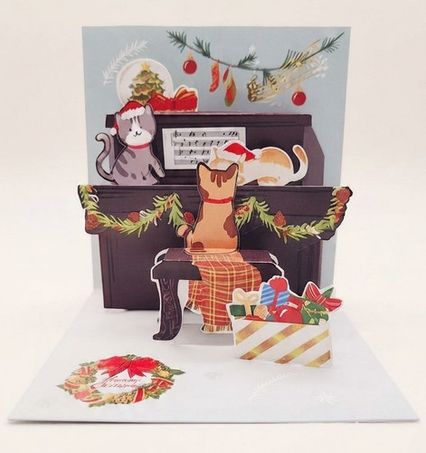 Pop christmas card cute - up,