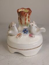 Staffordshire Figure - Doves (Quill Holder), 19th Century - Wings Damaged