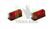 x2 Radex 925 Side Marker Lights Lamp, Red / White, Trailer, Horsebox, Caravan