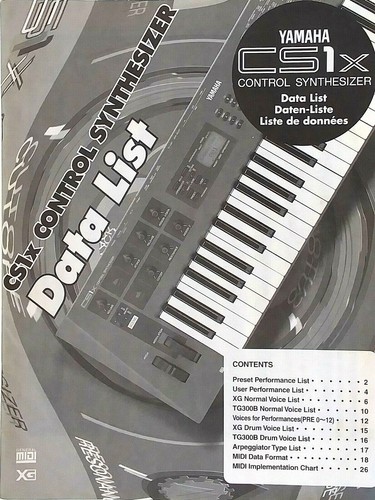 Yamaha cs1x control - yamaha,