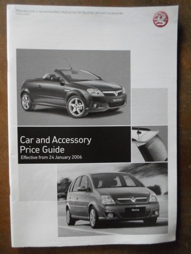 Vauxhall range price - range, list