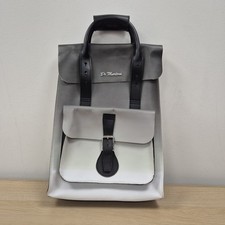 Dr Martens Grey White Blend Leather Large Backpack Rucksack Travel Bag