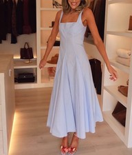 ZARA : Light Blue Poplin Godet