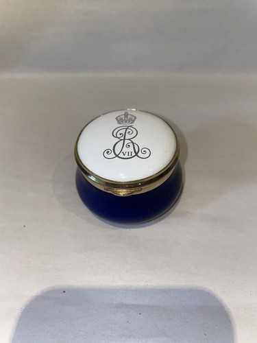 Blue white gilt enamel - blue/white/gilt,