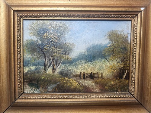 Small antique oil painting - small,