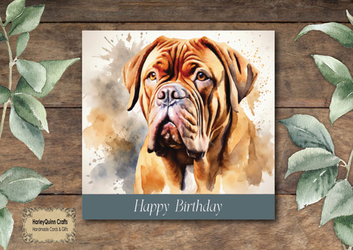 Dog 073 animal birthday card - dog,