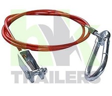 Trailer Breakaway Cable, Clevis end, Safety, Caravan, Heavy Duty, 3mm, 1m long