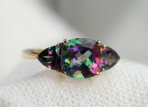 9ct yellow gold mystic topaz - mystic,