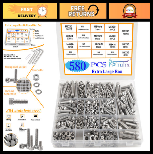 580pcs extra large nuts - large,