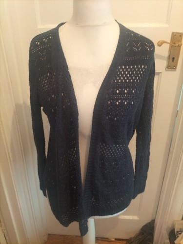 Peacocks knit navy cardigan - 14,