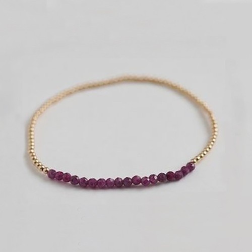 Natural stone bracelet - natural, 18k
