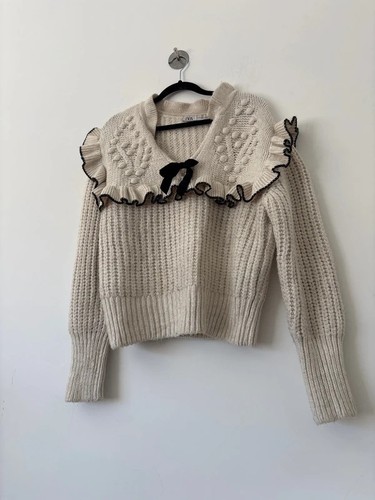 Zara cream knit jumper - zara, with
