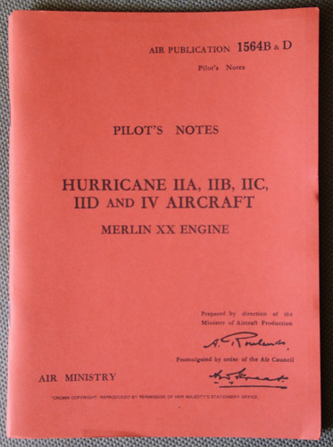 Pilots notes hurricane - hurricane, iia