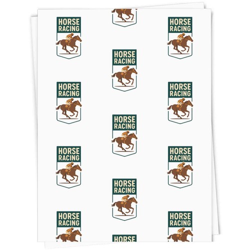 Horse racing motif - 'horse, wrap