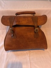 Vintage Leather Lawn Bowls Storage Bag Brown