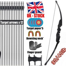 30/40lbs Kids Beginner Bow Archery Take Down Recurve Bow for Adult Kids Teen
