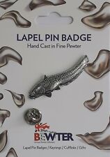 Wells Catfish Fishing Lapel Pin Badge. Hand cast in British pewter metal F46
