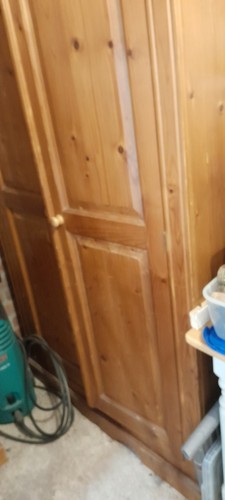 Solid pine double wardrobe - solid,