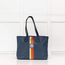 Moynat Paris Oh! Ruban MM Blue Canvas Tote Bag