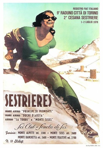 Vintage sestrieres italian - italian, ski