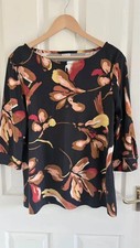 Damart navy 3/4 sleeve top