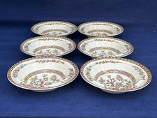 WASHINGTON INDIAN TREE VINTAGE 6 1/4" CEREAL BOWLS X 6 - VGC