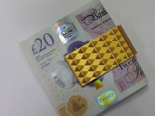 SMALL SILK GOLD MONEY CLIP HOLDER GREAT TO KEEP YOUR NOTES TOGETHER 3D PRINTED