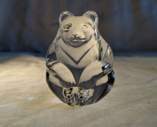 Steuben Glass BEAR Hand Cooler