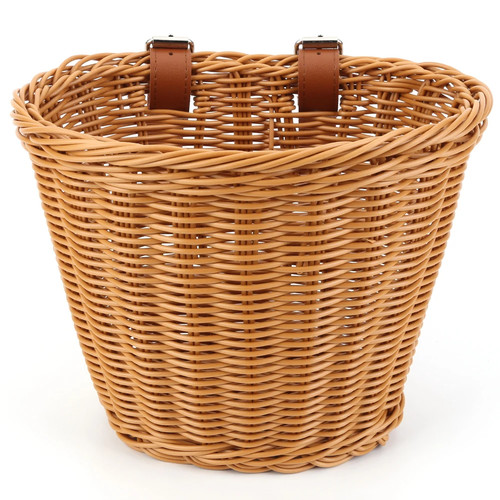 Hand woven bicycle basket - woven,