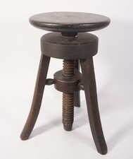 Antique Wood Stool Piano Stool