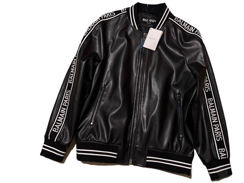 Balmain paris leather bomber - balmain,