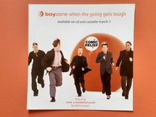 BOYZONE When The Going Gets Tough UK 12" x 12" promo display flat NEW/UNUSED!