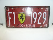 Rustic FERRARI License Plate