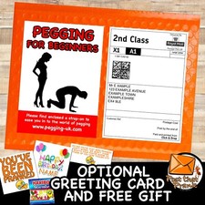 Funny PEGGING Prank By Post Postal Mail Package Adult Joke Birthday Humour Gift