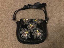Savannah Miller Nine Leather Beaded Embellished Handbag NEW