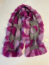 Unique handmade Wet Felted ladies Scarf inspired by cherry blossoms