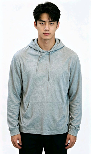 Men grey pullover hoodie - pullover,
