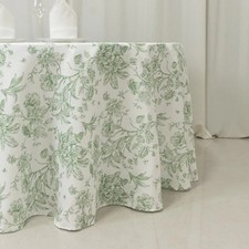 120 Inch White with Dusty Sage