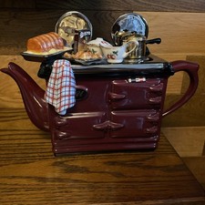 Aga Tea Pot The Tea Pottery Novelty RARE DISCONTINUED Range Cooker Sunday Roast