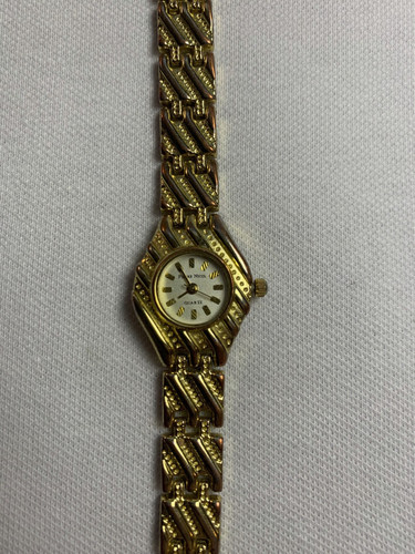 Ladies gold tone watch chevron - ladies,