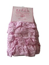 Girls Pink Frilly Tights Size 6-12 Months 