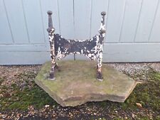 Reclaimed Antique Victorian Garden Foot Boot Scraper on York Stone Base FREE P&P